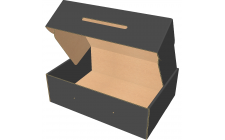 Самосборная коробка 350х250х110 мм, Т-22 "Е" чёрный