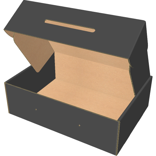 Самосборная коробка 350х250х110 мм, Т-22 "Е" чёрный Самосборная коробка 350х250х110 мм, Т-22 "Е" чёрный