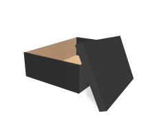 Самосборная коробка 350х250х100 мм, Т-22 "Е" чёрный