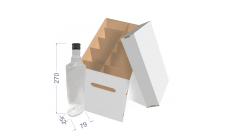Коробка для бутылок (на 10 шт) 273х165х272 мм, Т-24 "В" белый Коробка для бутылок (на 10 шт) 273х165х272 мм, Т-24 "В" белый