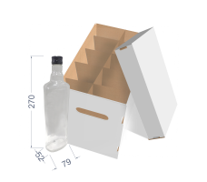 Коробка для бутылок (на 10 шт) 273х165х272 мм, Т-24 "В" белый Коробка для бутылок (на 10 шт) 273х165х272 мм, Т-24 "В" белый