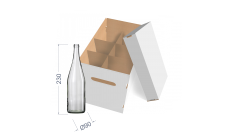 Коробка для бутылок (на 6 шт) 290х190х230 мм, Т-24 "В" белый Коробка для бутылок (на 6 шт) 290х190х230 мм, Т-24 "В" белый