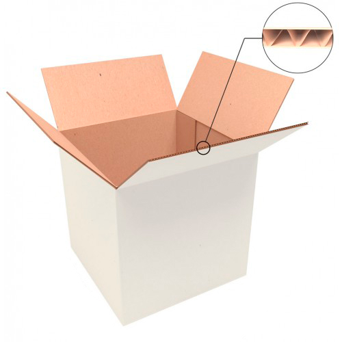 Гофроящик треxслойный (190x190x250 мм)T-23 "В" белый