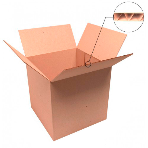 Гофроящик треxслойный (190x190x250 мм)T-23 "В" бурый