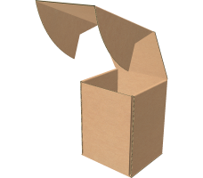 Самозбірна коробка 100x100x145 мм, Т-22 «Е» бурий